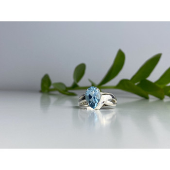 Sky Jewelry Серебряное кольцо 925 проба с топазом