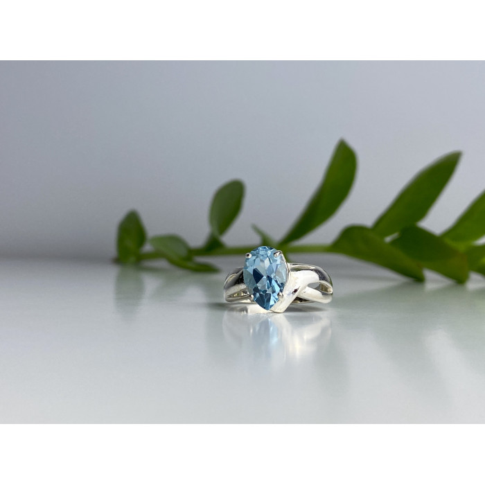 Sky Jewelry Серебряное кольцо 925 проба с топазом