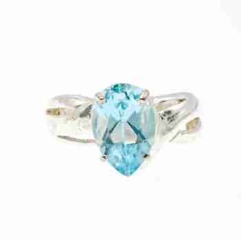 Sky Jewelry Серебряное кольцо 925 проба с топазом