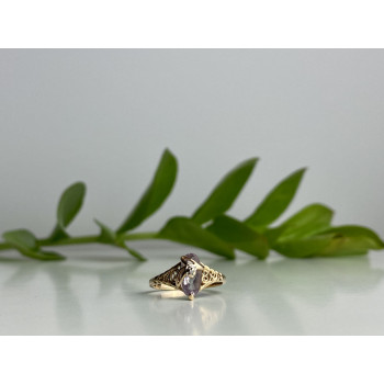 Sky Jewelry Золотое Кольцо с иолитом и бриллиантом