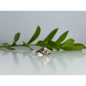 Sky Jewelry Золотое Кольцо с иолитом и бриллиантом