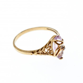 Sky Jewelry Золотое Кольцо с иолитом и бриллиантом