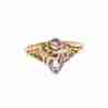Sky Jewelry Золотое Кольцо с иолитом и бриллиантом