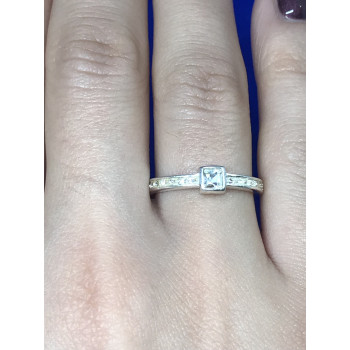 Sky Jewelry Серебряное кольцо с фианитами