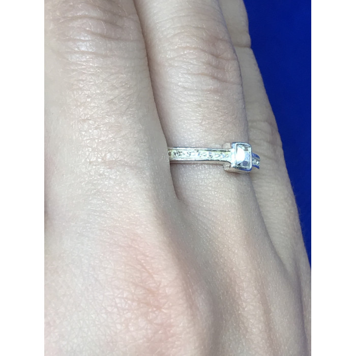Sky Jewelry Серебряное кольцо с фианитами