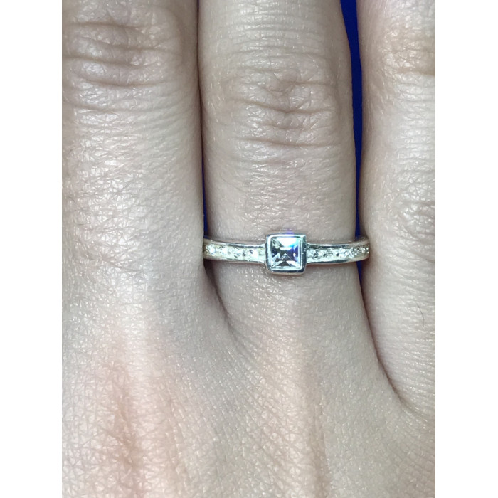 Sky Jewelry Серебряное кольцо с фианитами