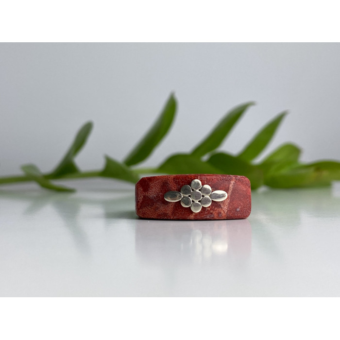 Sky Jewelry Серебряное эксклюзивное кольцо Коралл