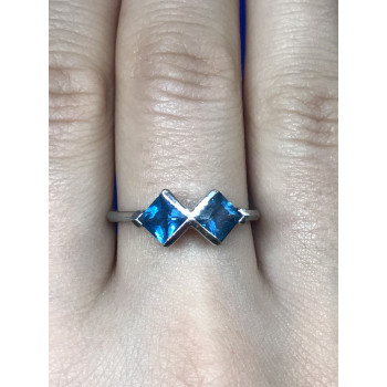 Sky Jewelry Серебряное кольцо с камнем синий Жадеит