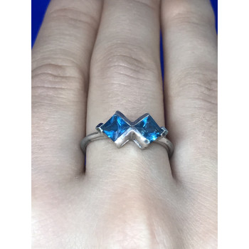 Sky Jewelry Серебряное кольцо с камнем синий Жадеит