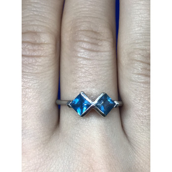 Sky Jewelry Серебряное кольцо с камнем синий Жадеит