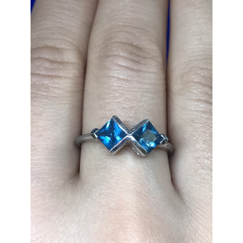 Sky Jewelry Серебряное кольцо с камнем синий Жадеит