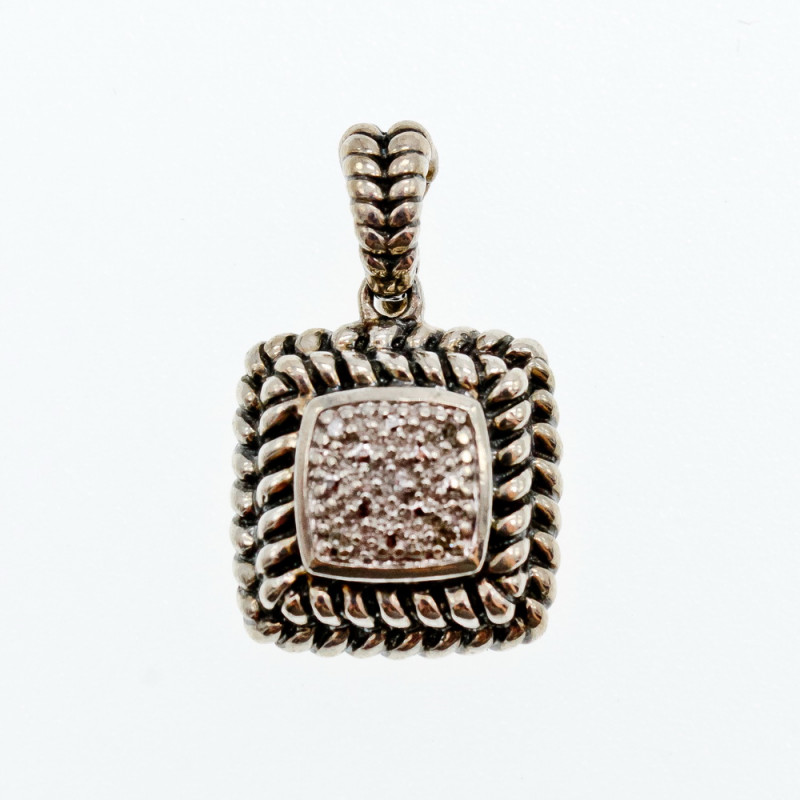 Sky Jewelry Серебряный кулон с Бриллиантами