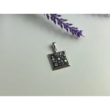 Sky Jewelry Серебряный Кулон с фианитами и эмалью Эксклюзив