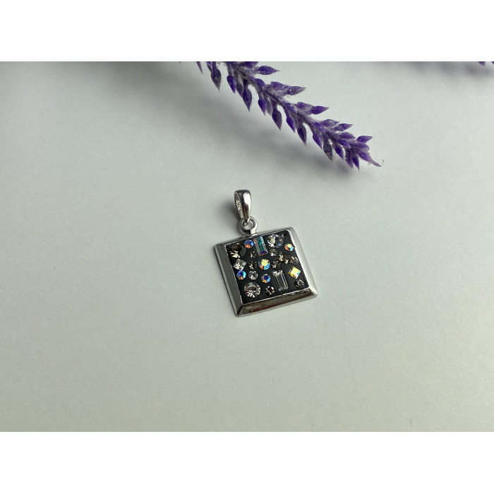 Sky Jewelry Серебряный Кулон с фианитами и эмалью Эксклюзив