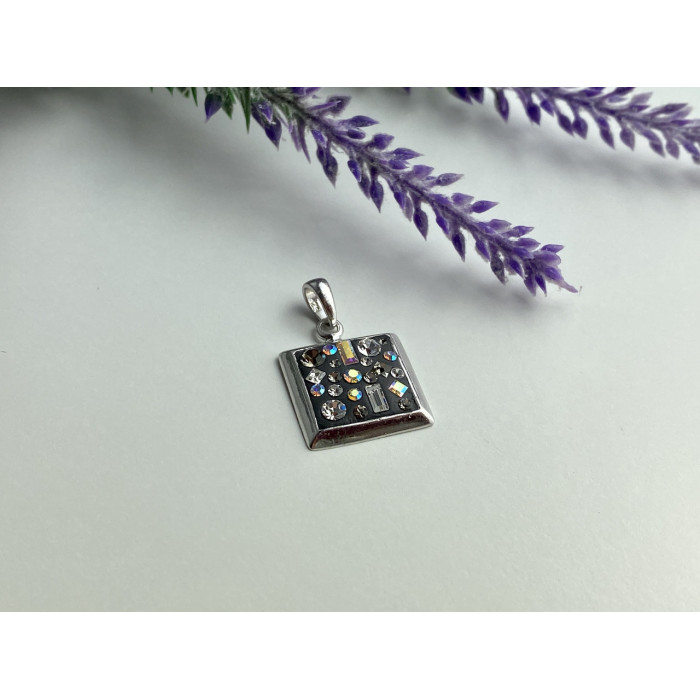 Sky Jewelry Серебряный Кулон с фианитами и эмалью Эксклюзив