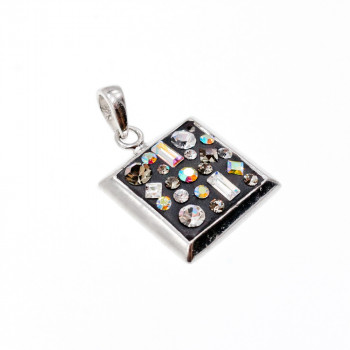 Sky Jewelry Серебряный Кулон с фианитами и эмалью Эксклюзив