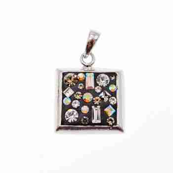 Sky Jewelry Серебряный Кулон с фианитами и эмалью Эксклюзив