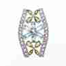 Sky Jewelry Серебряный кулон с аметистом, голубой шпинелью и хризолитом