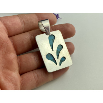 Sky Jewelry Серебряный кулон с Бирюзой 925 проба