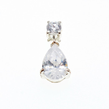 Sky Jewelry Серебряный Кулон с Фианитами  Капля