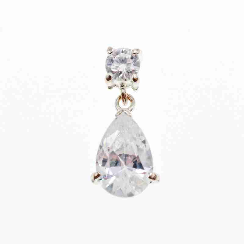 Sky Jewelry Серебряный Кулон с Фианитами  Капля