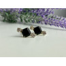 Sky Jewelry Серьги с ониксом и фианитами