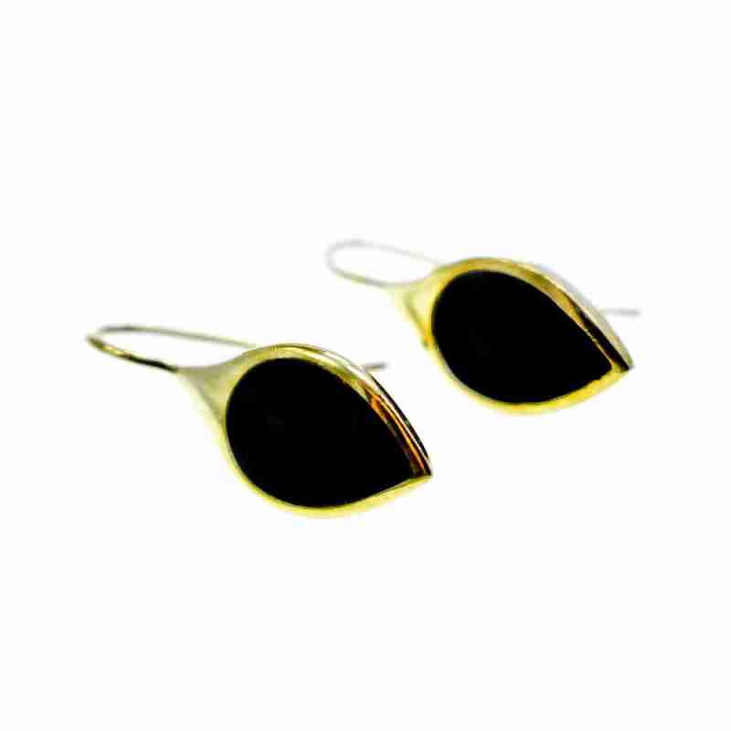 Sky Jewelry Серебряные серьги в позолоте с эмалью