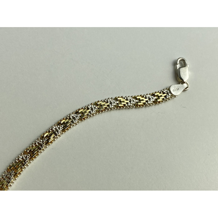 Sky Jewelry Серебряный браслет с позолотой 925 пробы Italy