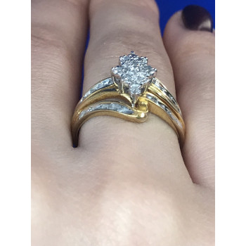 Sky Jewelry Кольцо серебро 925 пробы (позолота) с фианитами