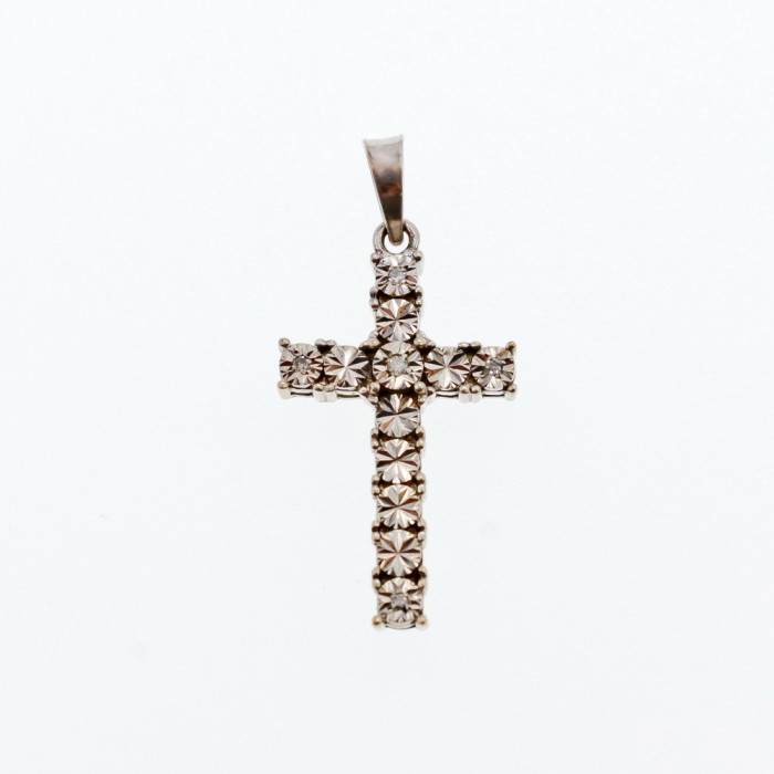 Sky Jewelry Серебряный крестик 925 проба с бриллиантами