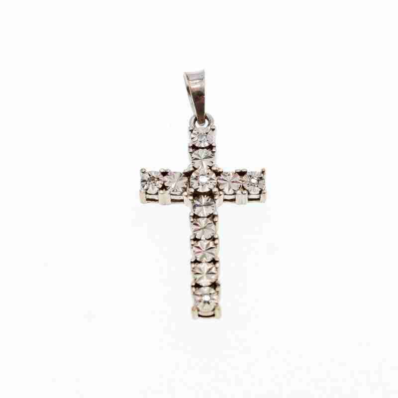 Sky Jewelry Серебряный крестик 925 проба с бриллиантами