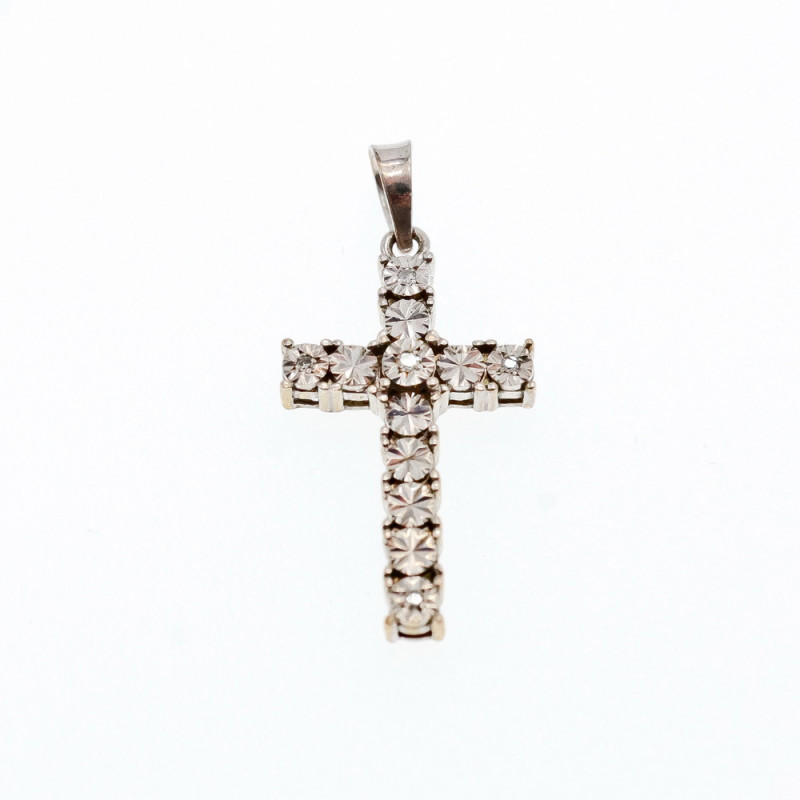 Sky Jewelry Серебряный крестик 925 проба с бриллиантами