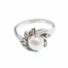 Sky Jewelry Золотое кольцо с жемчугом и бриллиантами   Жемчужная Страсть