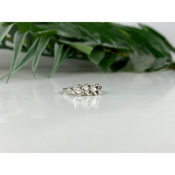 Sky Jewelry Золотое Кольцо 10К (417 проба) с Бриллиантами  Сердца