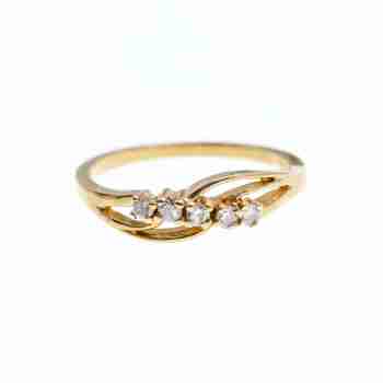 Sky Jewelry Золотое кольцо 14К (585 проба) с Бриллиантами