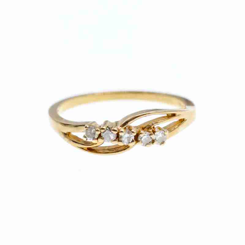 Sky Jewelry Золотое кольцо 14К (585 проба) с Бриллиантами