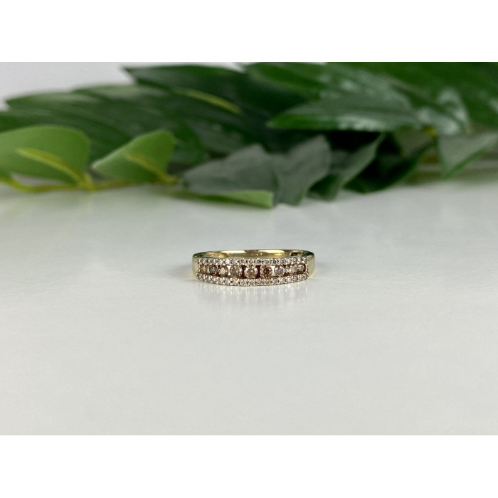 Sky Jewelry Золотое кольцо с Сапфирами и Бриллиантами