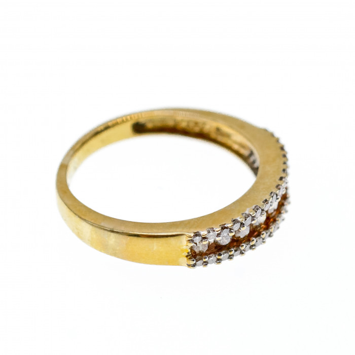 Sky Jewelry Золотое кольцо с Сапфирами и Бриллиантами