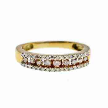 Sky Jewelry Золотое кольцо с Сапфирами и Бриллиантами