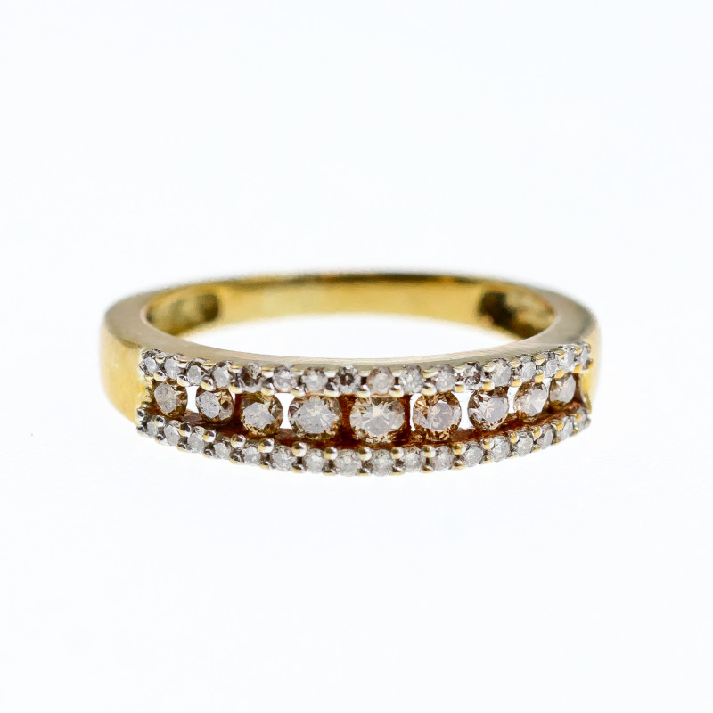 Sky Jewelry Золотое кольцо с Сапфирами и Бриллиантами