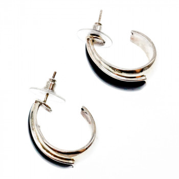 Sky Jewelry Серебряные серьги 925 проба со вставками из Нефрита