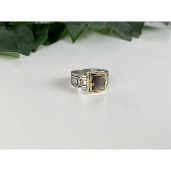 Sky Jewelry Мужское Серебряное Кольцо с камнем Галиотис