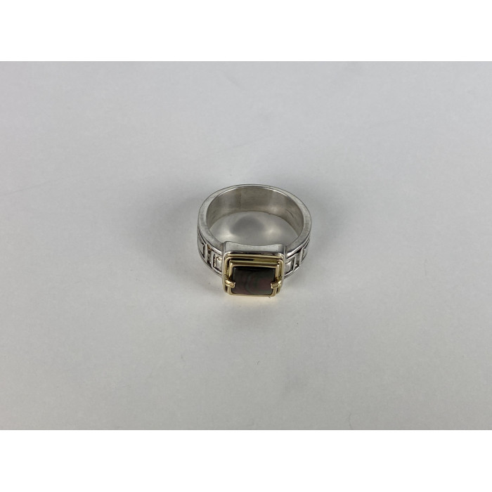 Sky Jewelry Мужское Серебряное Кольцо с камнем Галиотис