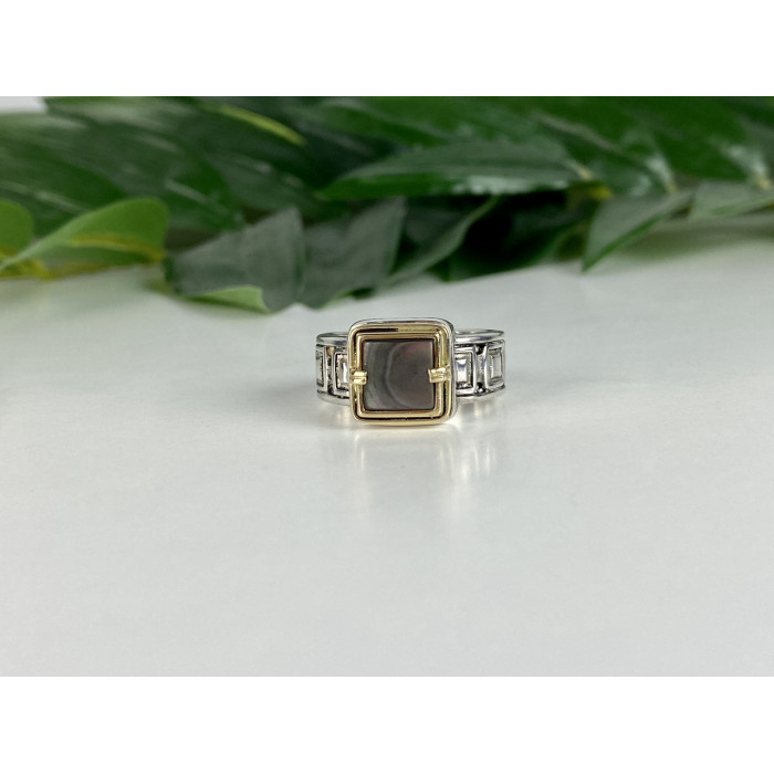 Sky Jewelry Мужское Серебряное Кольцо с камнем Галиотис