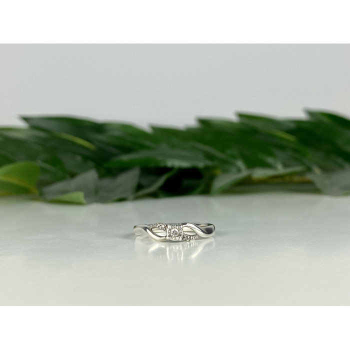 Sky Jewelry Серебряное кольцо 925 проба с белым Сапфиром  Нежность