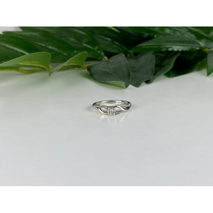 Sky Jewelry Серебряное кольцо 925 проба с белым Сапфиром  Нежность