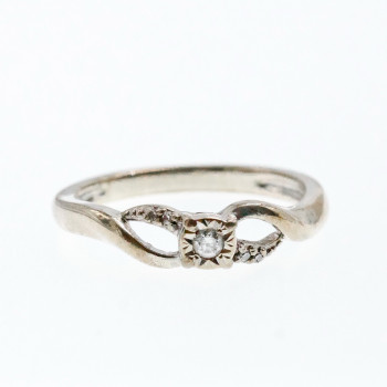 Sky Jewelry Серебряное кольцо 925 проба с белым Сапфиром  Нежность