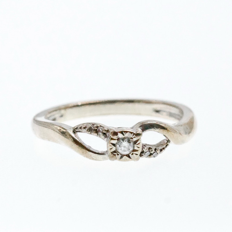 Sky Jewelry Серебряное кольцо 925 проба с белым Сапфиром  Нежность