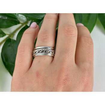 Sky Jewelry Серебряное кольцо для снятия стресса  Спинер