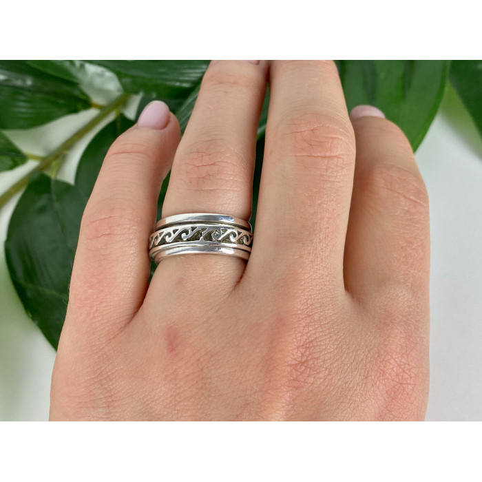 Sky Jewelry Серебряное кольцо для снятия стресса  Спинер